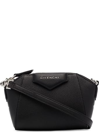 Givenchy Antigona Crossbody Bag In Black Leather With Logo
