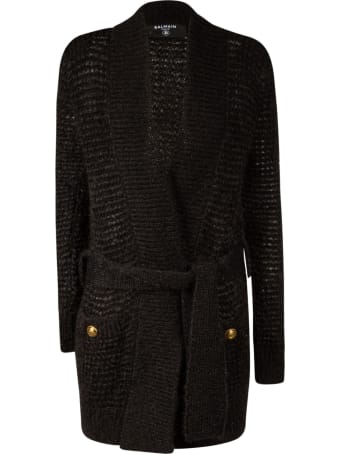 Balmain Belt-tie Knitted Cardigan