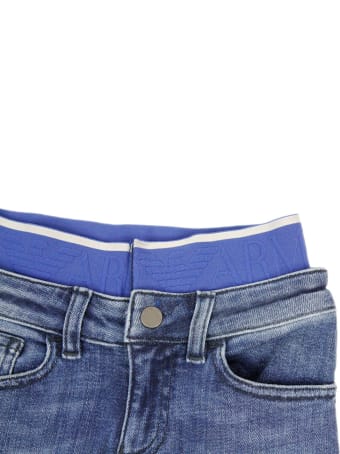Emporio Armani Denim Jeans Trousers With Elasticated Waist