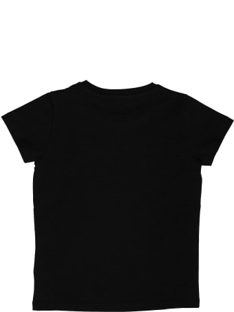 Moncler Neon Pink Logo T-shirt Black