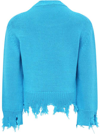 Riccardo Comi Light Blue "happy Day" Sweater For Kids