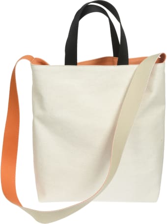 Stella McCartney Medium Logo Print Salt Tote