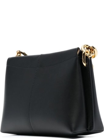 Wandler Carly Handbag In Black Leather With Logo