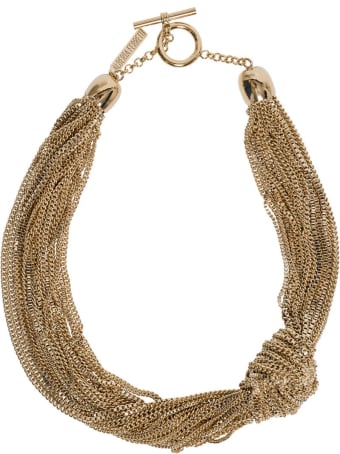 Alberta Ferretti Golden Metal Necklace