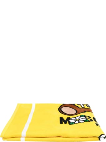 Moschino Yellow Beach Towel With Print