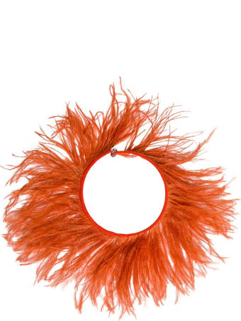 Gianluca Capannolo Orange Feather Necklace