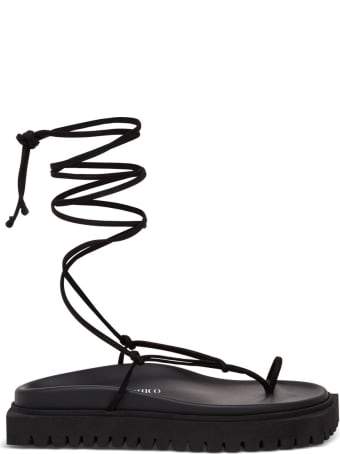 The Attico Flat Lace-up Thong Sandals