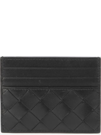 Bottega Veneta Card Holder In Woven Leather