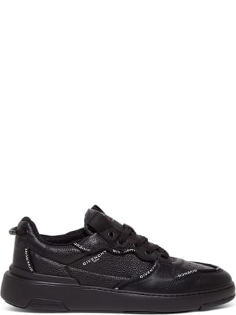 Givenchy Black Leather Sneakers With Contrasting Logo