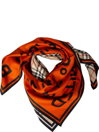 Burberry Logo Motif Fringe Edge Scarf