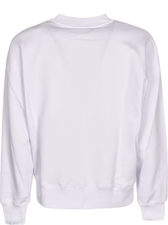MSGM Patched Pocket Ribbed Logo Sweatshirt