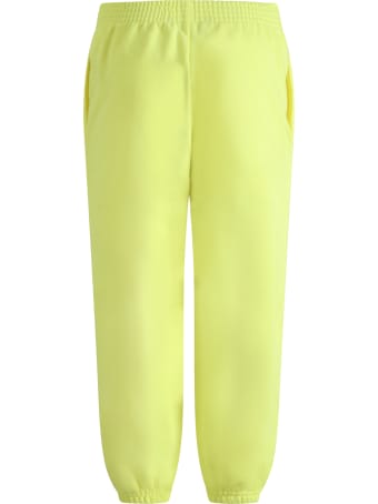 Balenciaga Neon Yellow Sweatpants For Kids With Logo