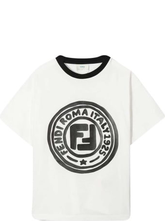 Fendi White T-shirt With Logo
