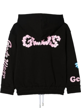 GCDS Black Cotton Hoodie