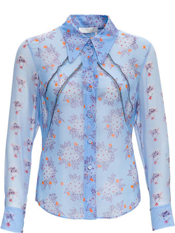 Chloé Shirt Flower Print On Silk Georgette