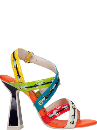 Kat Maconie Toro Sandals In Multicolor Leather