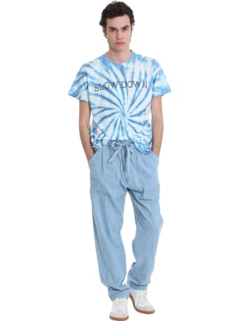 Isabel Marant Zafferh T-shirt In Blue Cotton