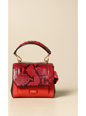 Lancel Mini Bag Ninon Mini Lancel Bag In Grained Leather And Python Print Leather