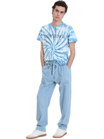 Isabel Marant Turdo Pants In Cyan Denim