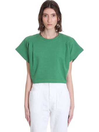 Isabel Marant Zinalia T-shirt In Green Cotton