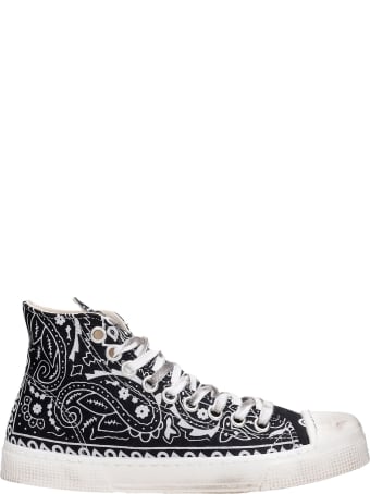 Gienchi J.m High Sneakers In Black Synthetic Fibers