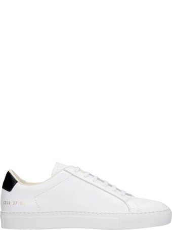 Common Projects Low Sneakers In White Leather