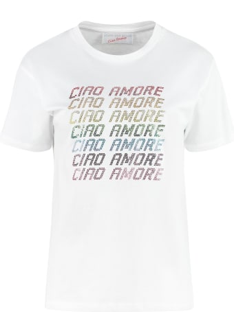 Giada Benincasa Embroidered Cotton T-shirt