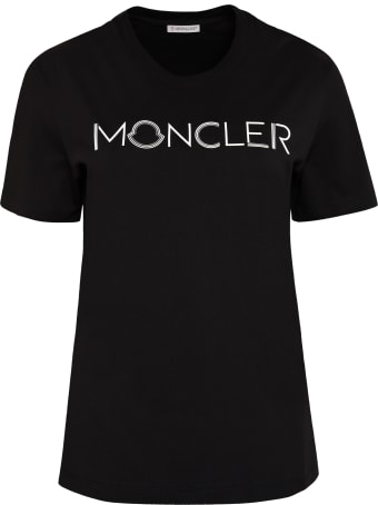 Moncler Logo Print Cotton T-shirt