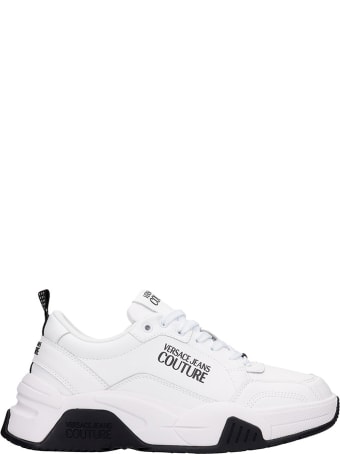 Versace Jeans Couture Sneakers In White Leather