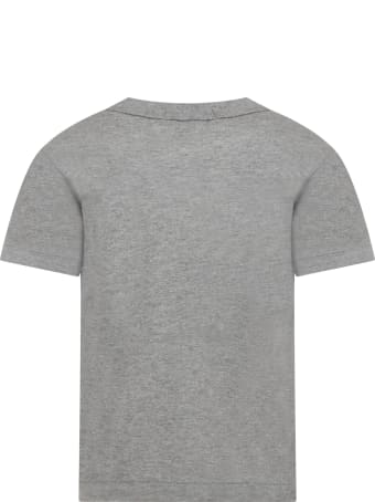 Comme des Garçons Play Grey T-shirt For Kids With Logo
