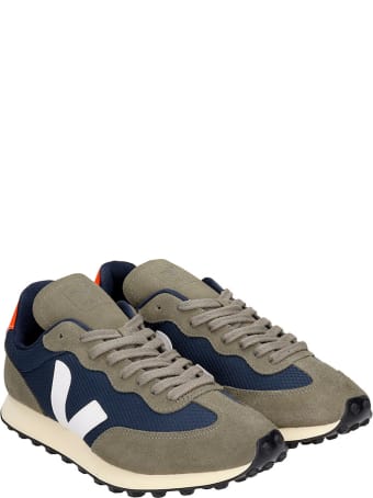 Veja Rio Branco Sneakers In Green Suede And Fabric