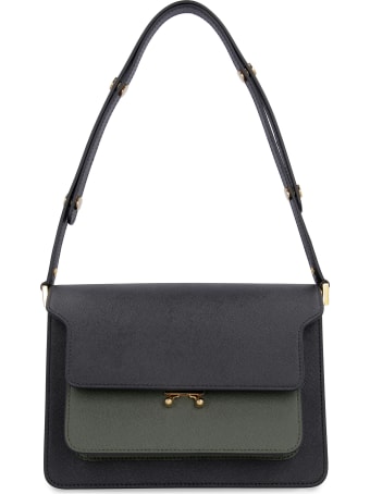 Marni Trunk Leather Shoulder Bag