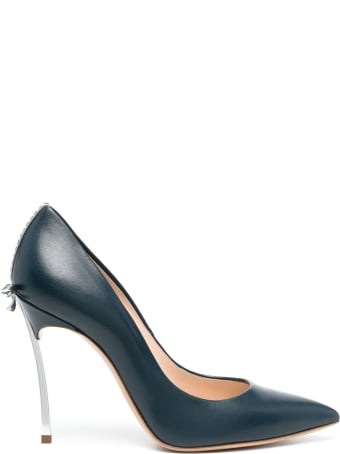 Casadei Blue Blade Pumps With Bow Detail