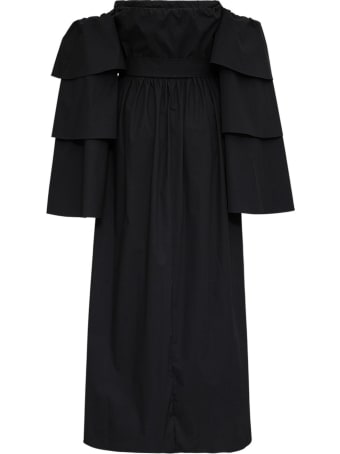 RED Valentino The Black Tag Dress In Cotton Poplin