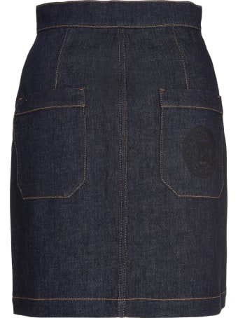 Fendi Fendi Roma Joshua Vides Denim Skirt