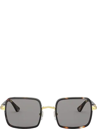Persol Persol Po2475s Gold & Striped Browne & Smoke Sunglasses