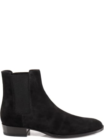 Saint Laurent Wyatt Chelsea Boots In Suede