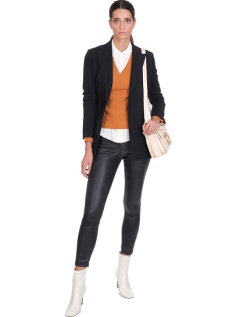 Theory Jean L.bristol Pants In Black Leather