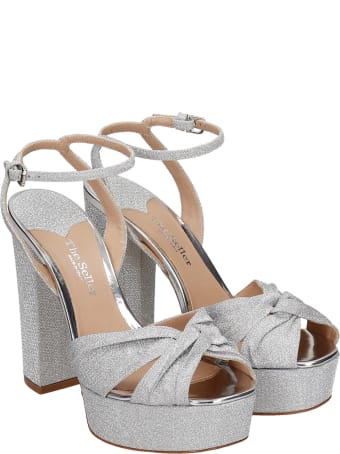 The Seller Sandals In Silver Glitter