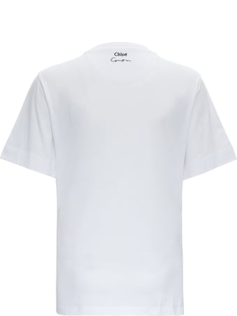 Chloé Organic Cotton T-shirt With Corita Kent Print