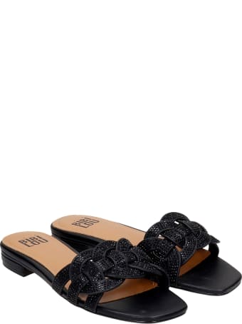 Bibi Lou Flats In Black Leather