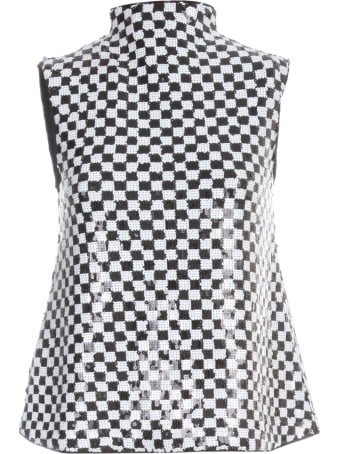 Emporio Armani Bicolour Top W/s W/paillettes