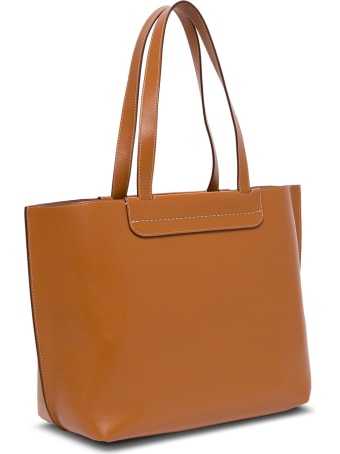 Tod's Leather Shopper With Logo