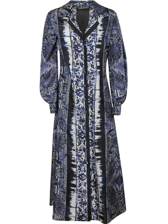 Alberta Ferretti Patterned Long Shirt Dress