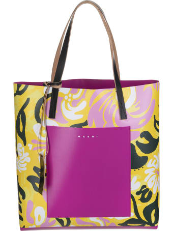 Marni Abstract-print Logo Tote Bag