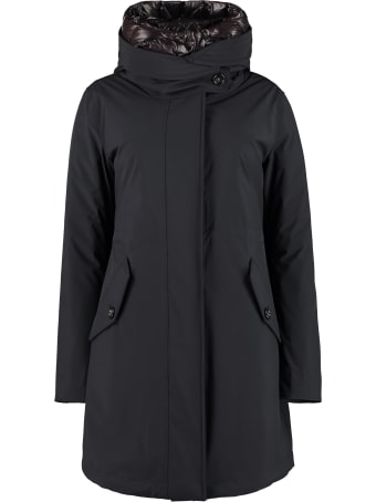 Woolrich Military Technical Fabric Parka With Internal Removable Down Jacket