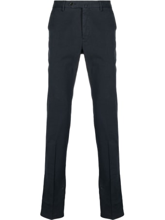 PT01 Blue Cotton Tailored Trousers