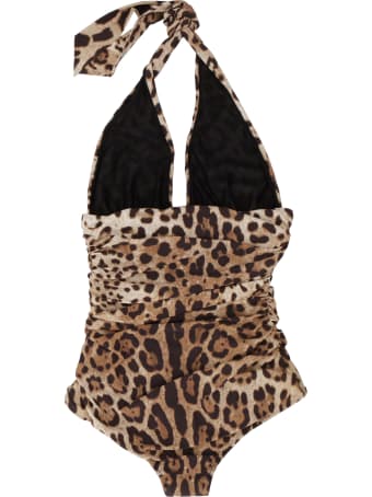 Dolce & Gabbana Leopard Print One-piece Swimsuit