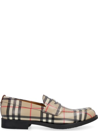 Burberry Printed Leather Loafers