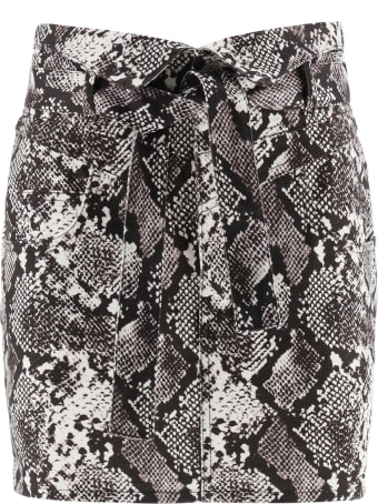 The Attico Python Print Mini Skirt